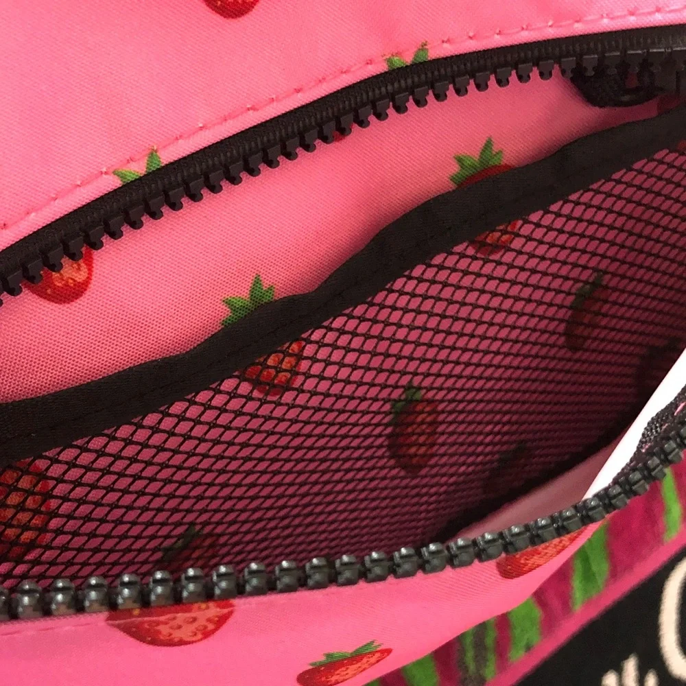 NWT Aeropostale Pink Strawberry Print Field Trip Backpack 11